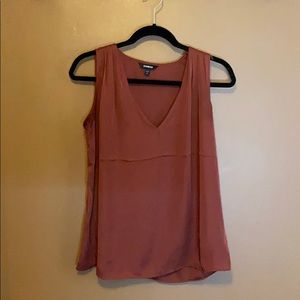 Pleated Shoulder V Neck Tank